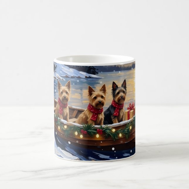 Julbåtsholiday med australian terrier kaffemugg (Center)