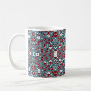 Julbaubel mönster kaffemugg