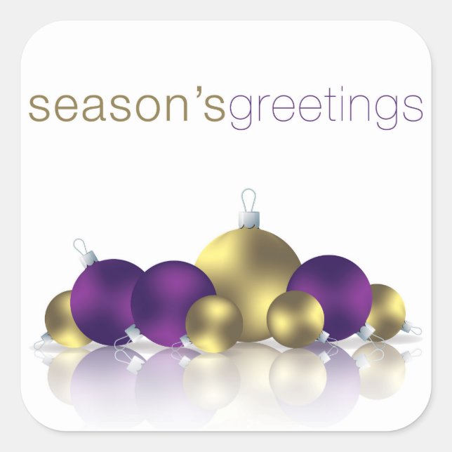 Julbauber Fyrkantigt Klistermärke (Framsida)