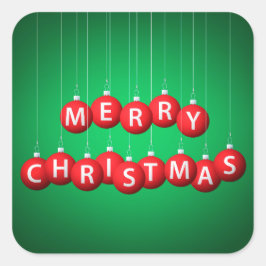 Julbauber Fyrkantigt Klistermärke