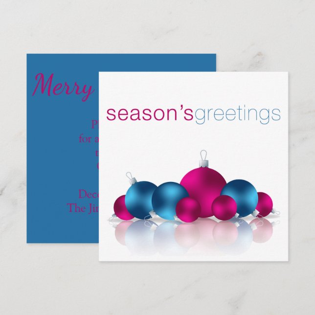 Julbauber Inbjudningar (Fram/baksida)