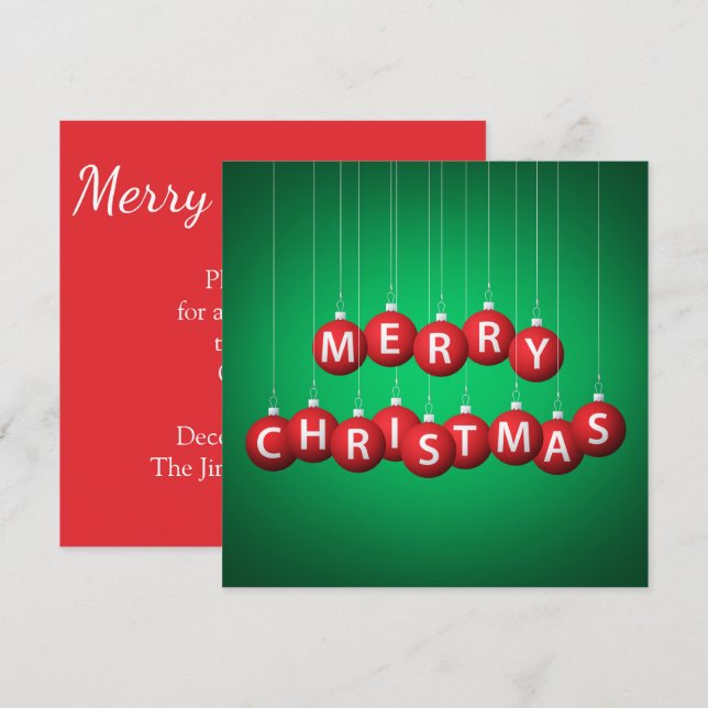 Julbauber Inbjudningar (Fram/baksida)