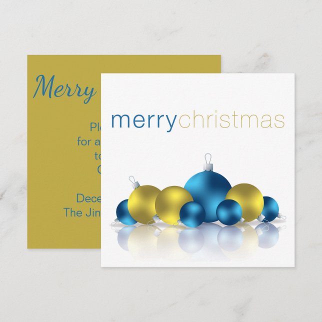 Julbauber Inbjudningar (Fram/baksida)