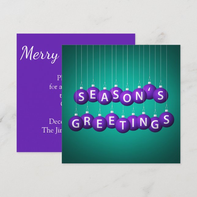 Julbauber Inbjudningar (Fram/baksida)