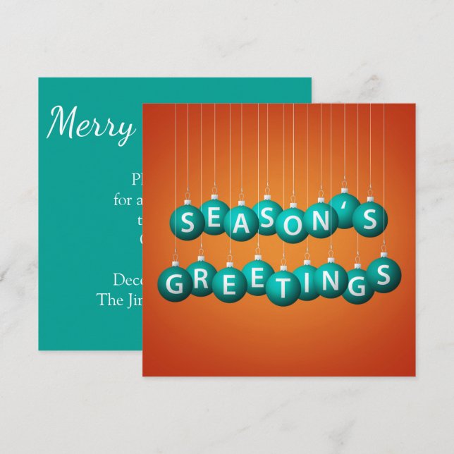 Julbauber Inbjudningar (Fram/baksida)