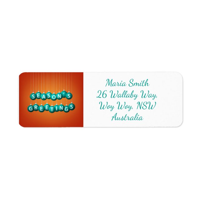 Julbauber Returadress Etikett (Framsidan)