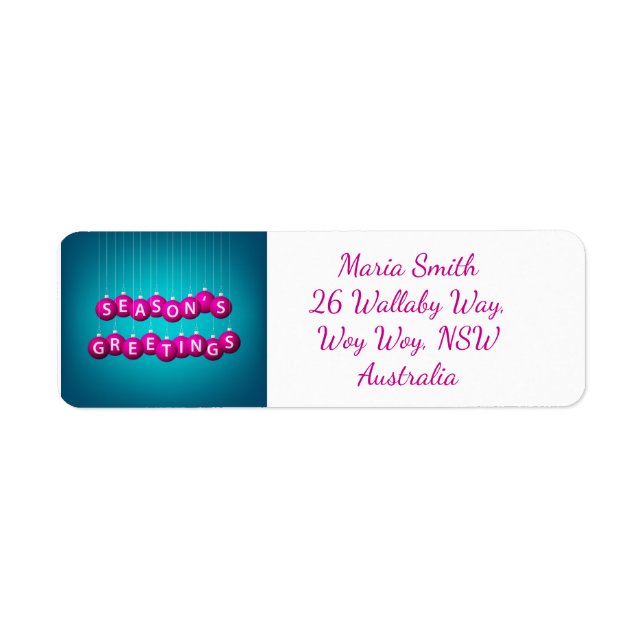 Julbauber Returadress Etikett (Framsidan)