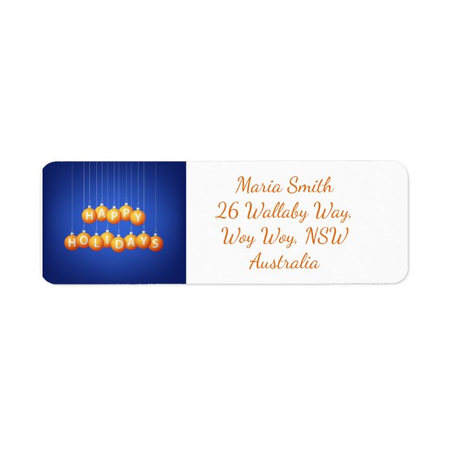 Julbauber Returadress Etikett (Framsidan)