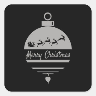 Julbauble God jul Fyrkantigt Klistermärke
