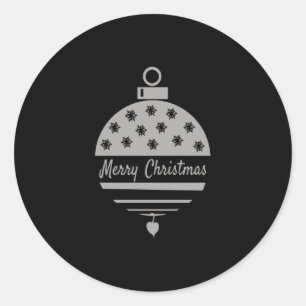 Julbauble God jul Runt Klistermärke