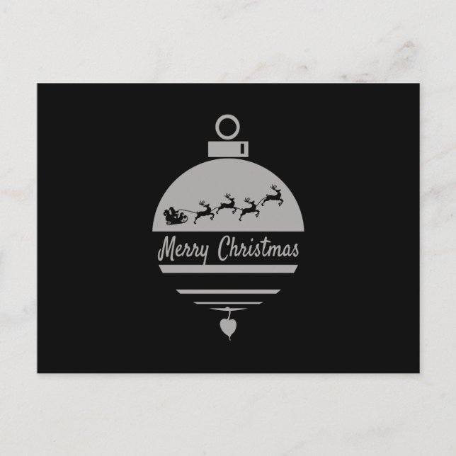 Julbauble God jul Vykort (Framsida)