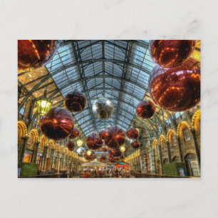 Julbaubles i Covent Garden Markets, London Helg Vykort