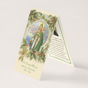 Julbegravningskort för Irish Prayer Heliga Card Visitkort