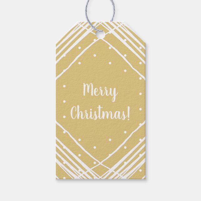 julBeige God jul Presentetikett (Framsidan)