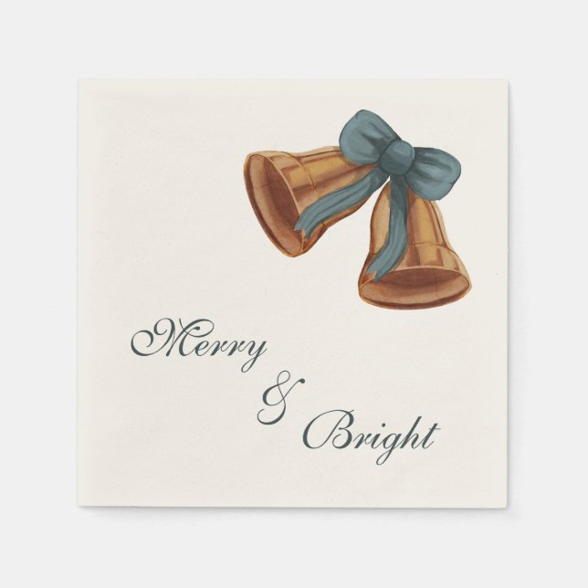 Julbell Merry &Bright Napkin Pappersservett (Framsidan)