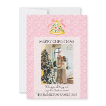 Julbell Rosa Preppy med Photo