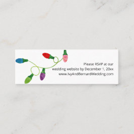 Julbelysning Bröllopswebbplats RSVP Mini Visitkort