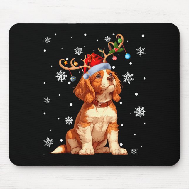 Julbelysning Cavalier King Charles Spaniel Jul Musmatta (Framsidan)