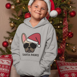 Julbelysning Fawn Fransk Bulldog Hoodie T Shirt
