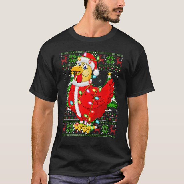 Julbelysning ful tomte kyckling Chris T Shirt (Framsida)