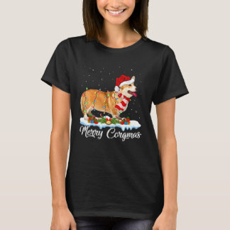 Julbelysning Glad Corgmas Corgi Jul T Shirt
