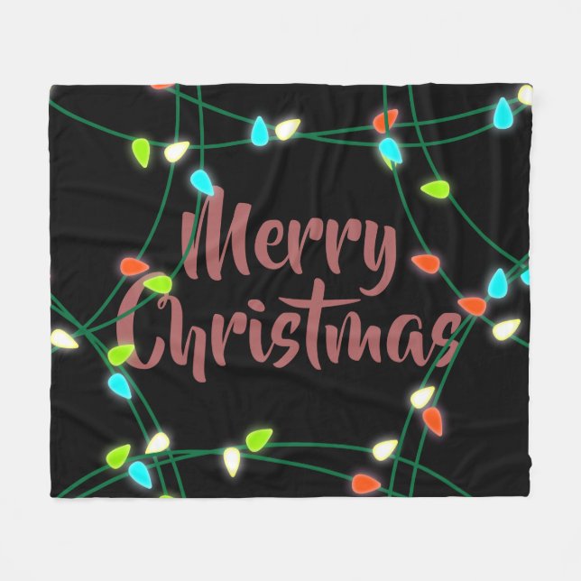 Julbelysning God Jul Fleecefilt (Framsidan (Horisontell))