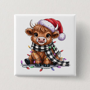 Julbelysning Highland Ko Santa Hatt Knapp