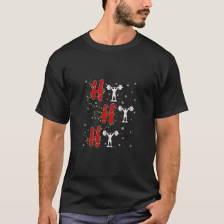 Julbelysning HO HO HO styrkelyft rolig ful jultröj T Shirt