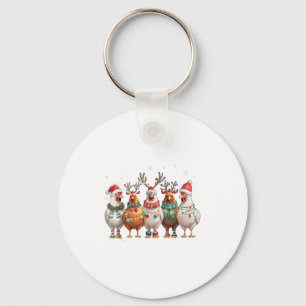 Julbelysning Kyckling Tomte Rolig Julgran _1 Nyckelring