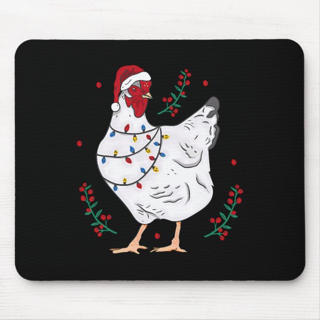 Julbelysning Kyckling Tomte Rolig Julgran Kyckling Musmatta (Framsidan)
