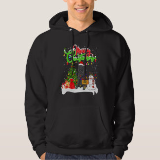 Julbelysning Matchande Tomte Belgisk Fårhund Hund  Hoodie