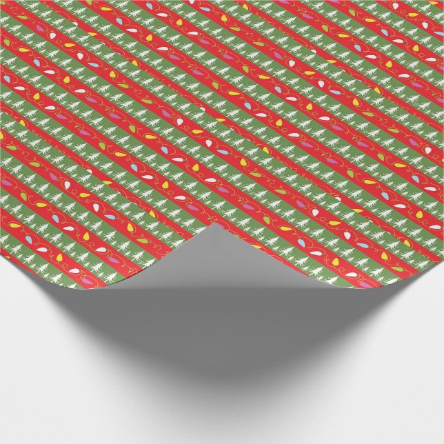 Julbelysning och träd presentpapper (Hörn)
