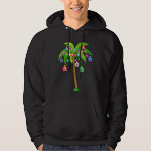 Julbelysning Palmtree Hawaii Strand Tropisk Hoodie