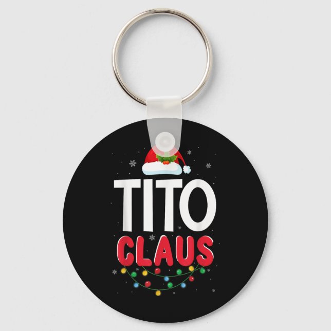 Julbelysning Tito Tomte Julen Matchande Kos Nyckelring (Framsida)