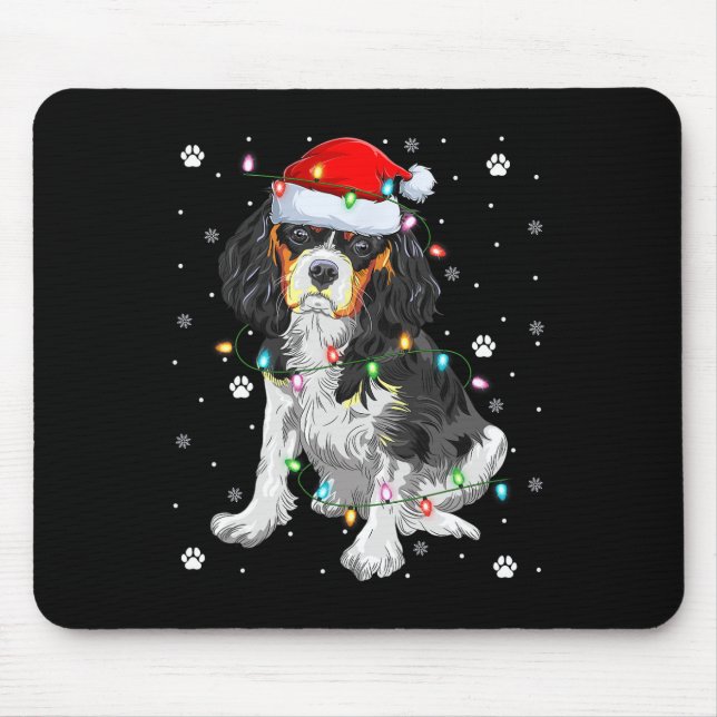 Julbelysning Tomte Cavalier King Charles Spaniel  Musmatta (Framsidan)