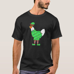Julbelysning Tomte Kyckling Kyckling T Shirt