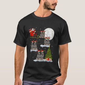Julbelysning Tomte ridande australisk nötkreaturhu T Shirt