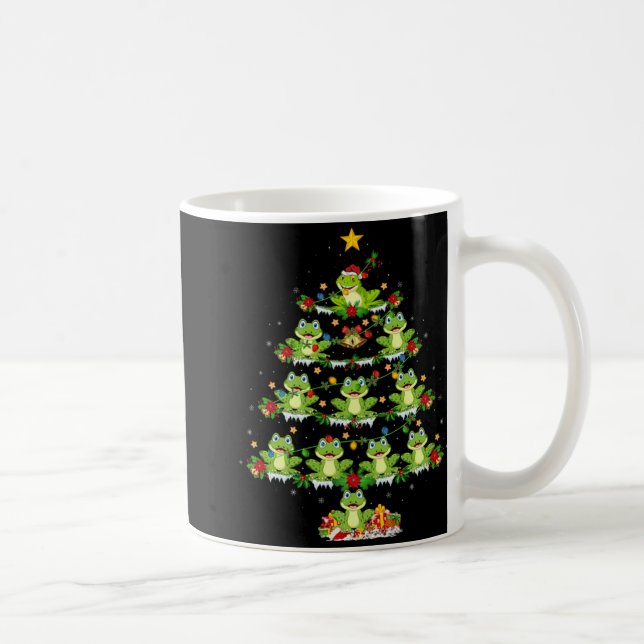 Julbelysning Tomte Träd Groda Julgran Premium Kaffemugg (Höger)