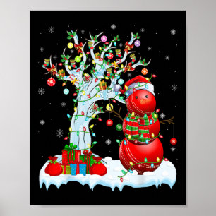 Julbelysning Träd Rolig Snömannen Cricket Ll Krist Poster