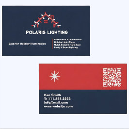 🎄✩ ₊˚🦌⊹♡ Julbelysningsinstallation QR Visitkort