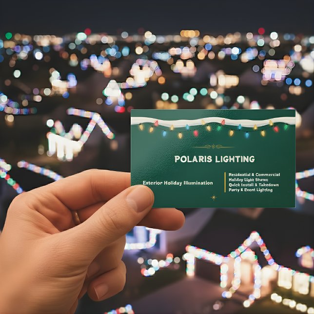 🧑🏼‍🎄 Julbelysningsinstallation QR Visitkort (Christmas Light Installation QR Business Card)