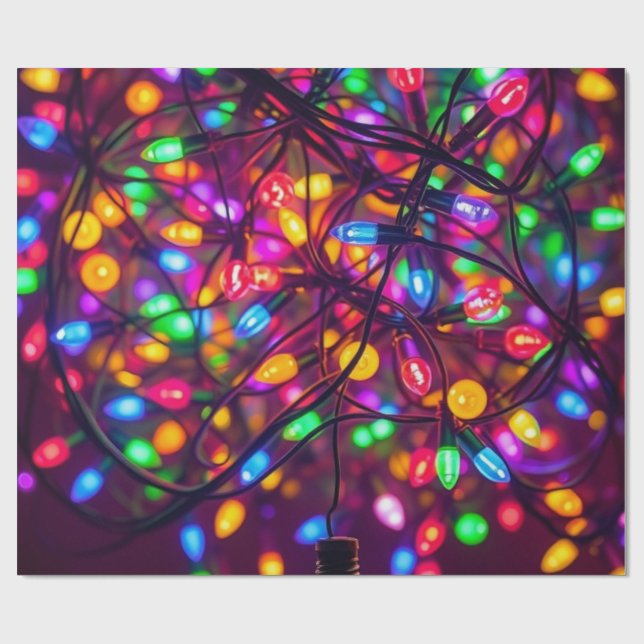 Julbelysningspapper. Presentpapper (Platt)