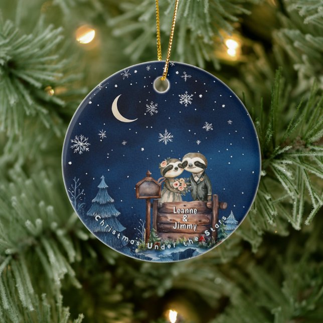 Julberget Vattenfärg Nylostat par Julgransprydnad Keramik (Träd)