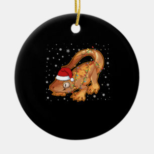 Julbergig Gecko, Santa Gecko, Crestie Kärlek Julgransprydnad Keramik