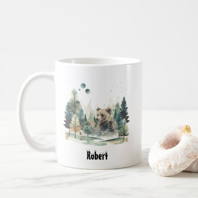 Julbergsskogarna Äventyr Bear Kaffemugg (Med munk)