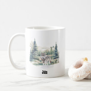 Julbergsskogen Äventyr Varg Kaffemugg