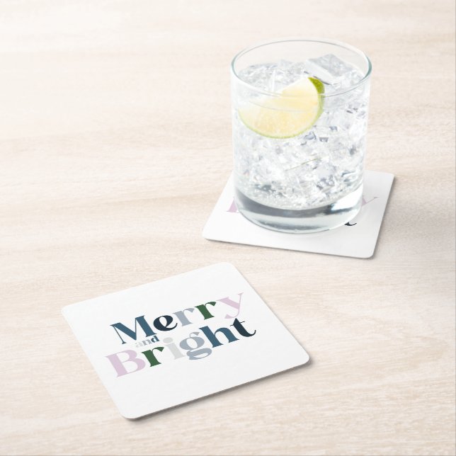 Julberöm och ljust teckensnitt underlägg papper kvadrat (Insitu)