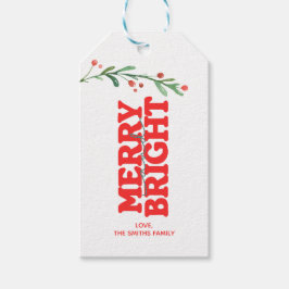 Julberry och Bright Red Presentetikett