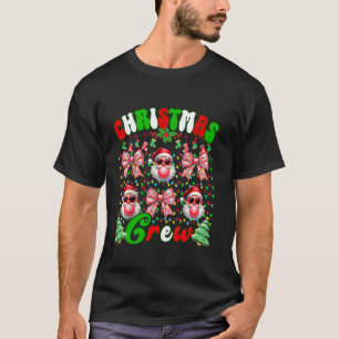 Julbesättning Coquette Bow Santa Blowing Bubble X T Shirt