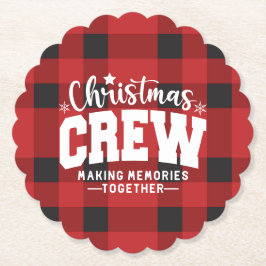 Julbesättning Scalloped Underlägg Papper